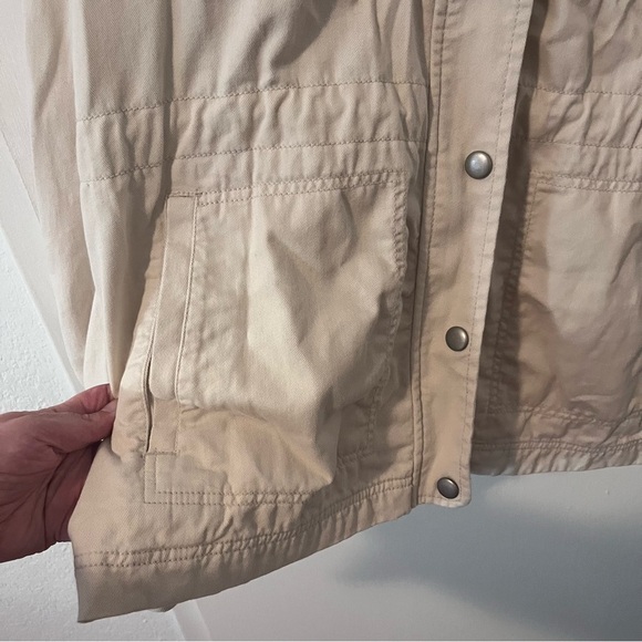 GAP Core Utility Jacket Beach Pebble Cotton Twill Large - Picture 5 of 10